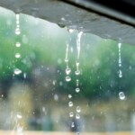 Water dripping from ceiling indicating active leak and potential water damage inside home