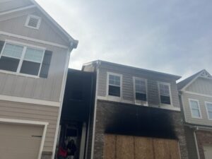 Fire damage restoration at a North Georgia townhome